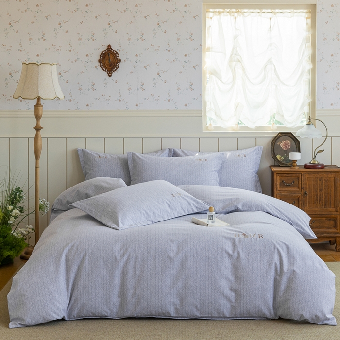 91家纺网 家纺一手货源 找家纺 巧玲珑 2025新款生态四件套醉风吟-蓝