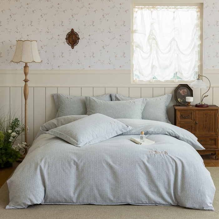 91家纺网 家纺一手货源 找家纺 巧玲珑 2025新款生态四件套醉风吟-绿