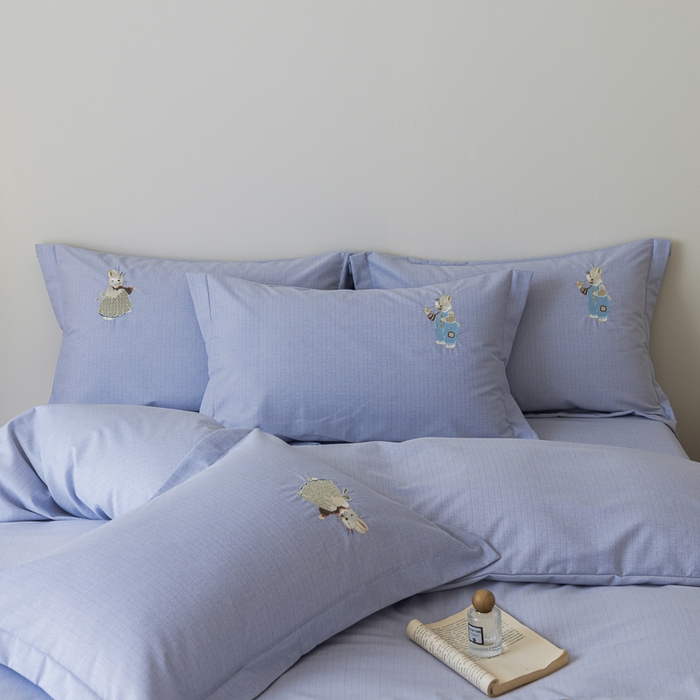 91家纺网 家纺一手货源 找家纺 巧玲珑 2025新款生态四件套卡诺其-绅士灰