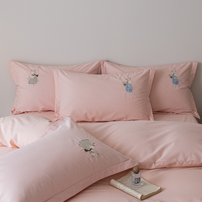 91家纺网 家纺一手货源 找家纺 巧玲珑 2025新款生态四件套卡诺其-玉