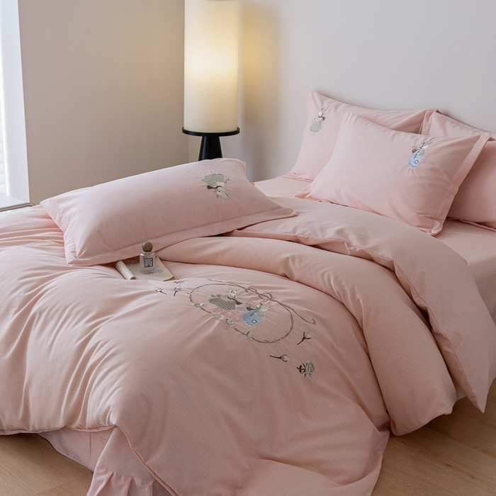 91家纺网 家纺一手货源 找家纺 巧玲珑 2025新款生态四件套卡诺其-玉