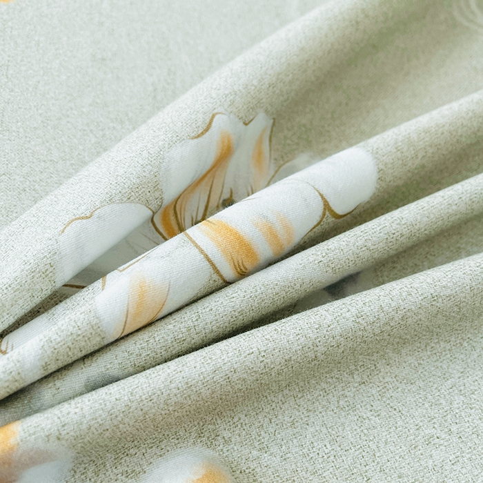 91家纺网 家纺一手货源 找家纺 名优家纺 2025新款100%全棉纯棉磨毛数码印花床裙单品床裙单件单床裙 芙语-绿