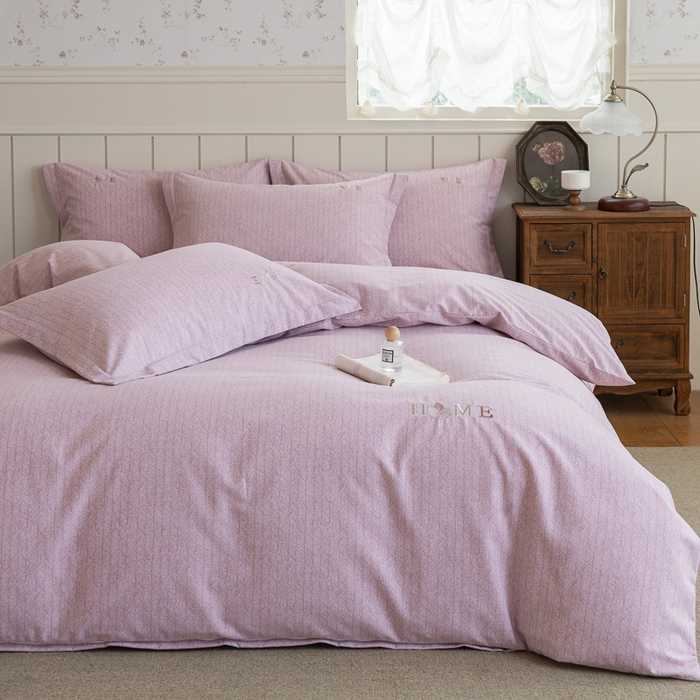 91家纺网 家纺一手货源 找家纺 巧玲珑 2025新款生态四件套醉风吟-粉