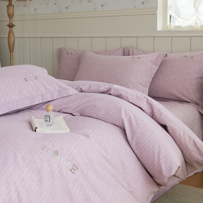 91家纺网 家纺一手货源 找家纺 巧玲珑 2025新款生态四件套醉风吟-粉