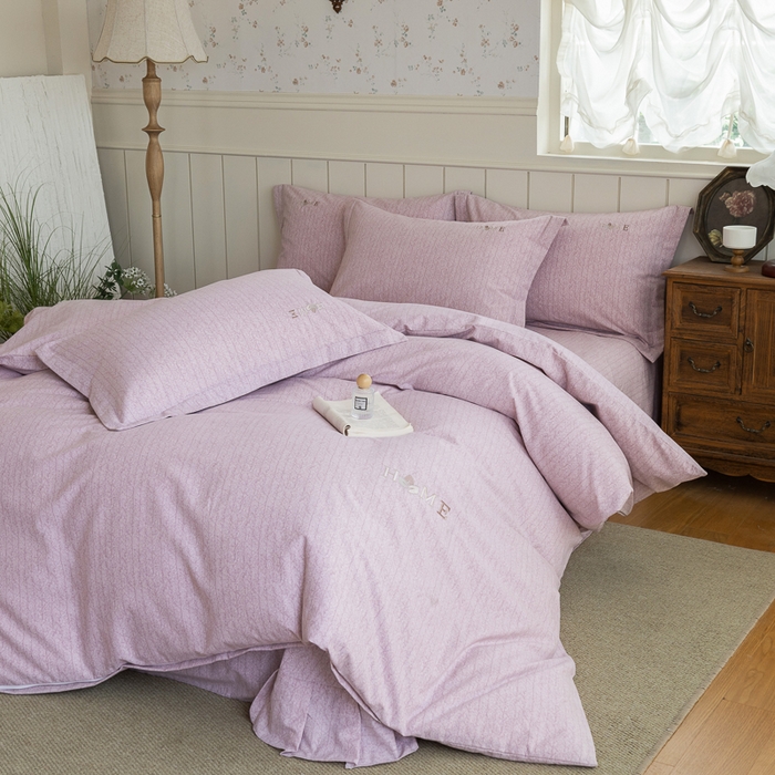 91家纺网 家纺一手货源 找家纺 巧玲珑 2025新款生态四件套醉风吟-粉