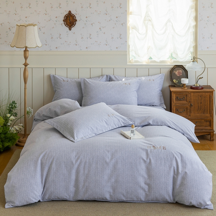 91家纺网 家纺一手货源 找家纺 巧玲珑 2025新款生态四件套醉风吟-蓝