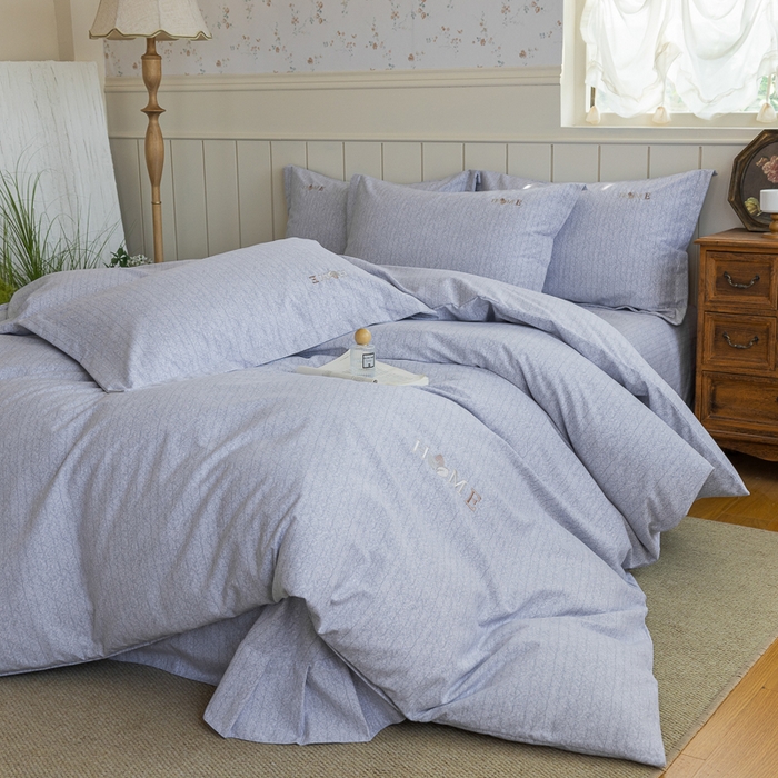 91家纺网 家纺一手货源 找家纺 巧玲珑 2025新款生态四件套醉风吟-蓝