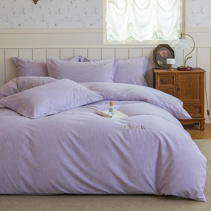 91家纺网 家纺一手货源 找家纺 巧玲珑 2025新款生态四件套醉风吟-紫