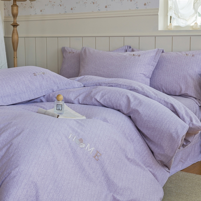 91家纺网 家纺一手货源 找家纺 巧玲珑 2025新款生态四件套醉风吟-紫