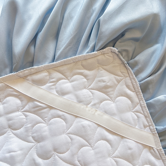 91家纺网 家纺一手货源 找家纺 网红馆（ck家纺） 2025新款提花蕾丝花边床裙单床裙床裙单品 蝶影星光-蓝