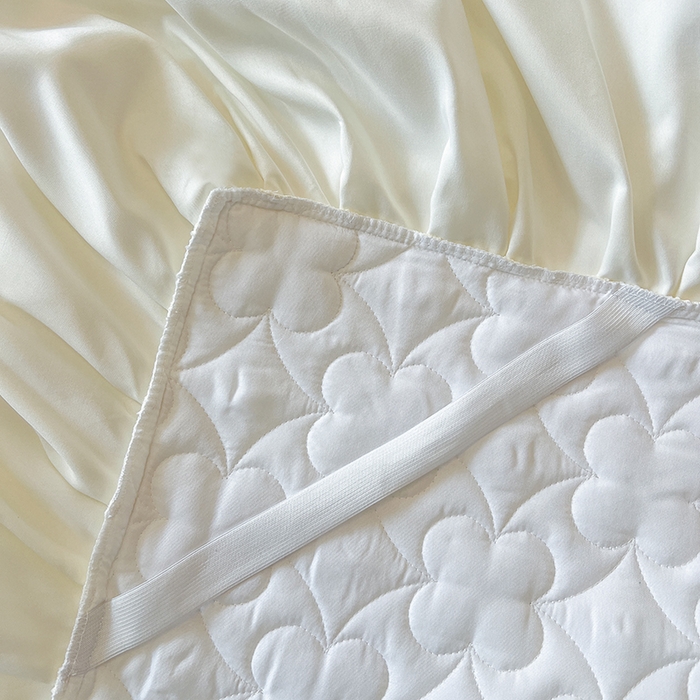 91家纺网 家纺一手货源 找家纺 网红馆（ck家纺） 2025新款提花蕾丝花边床裙单床裙床裙单品 蝶影星光-米