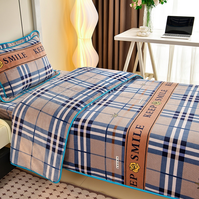 91家纺网 家纺一手货源 找家纺 （总）缘莉娜家纺 2025新款牛奶绒印花学生宿舍三件套上下铺三件套