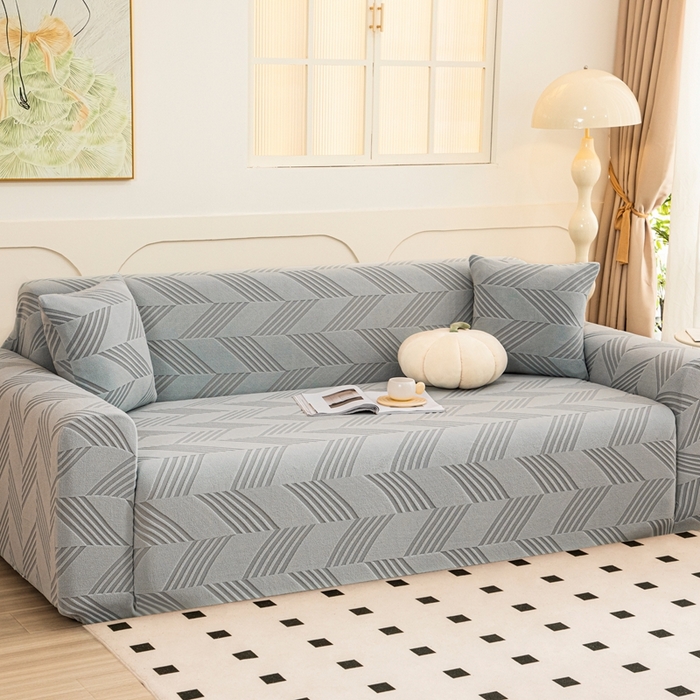 91家纺网 家纺一手货源 找家纺 沐沐 2026新款菱梵沙发套 金属灰