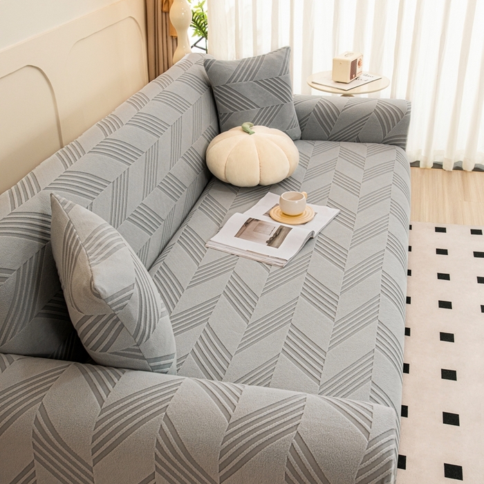 91家纺网 家纺一手货源 找家纺 沐沐 2026新款菱梵沙发套 金属灰