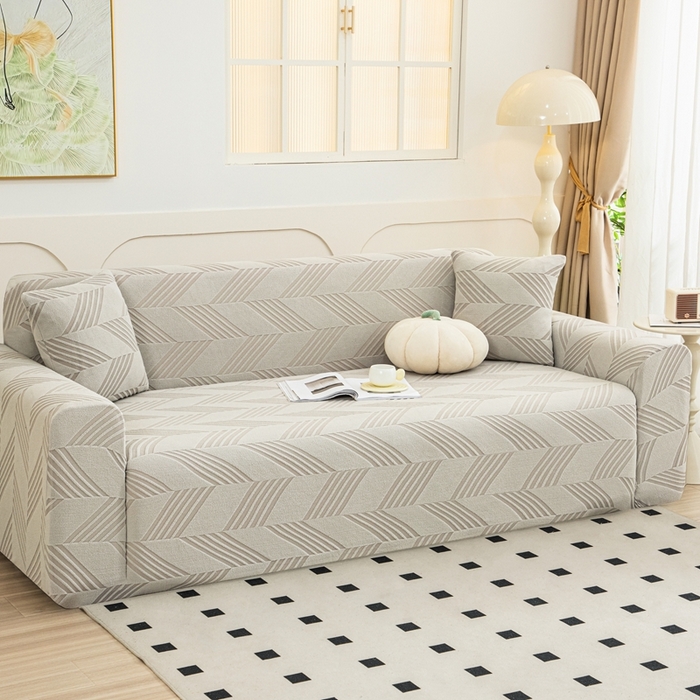 91家纺网 家纺一手货源 找家纺 沐沐 2026新款菱梵沙发套 浅灰