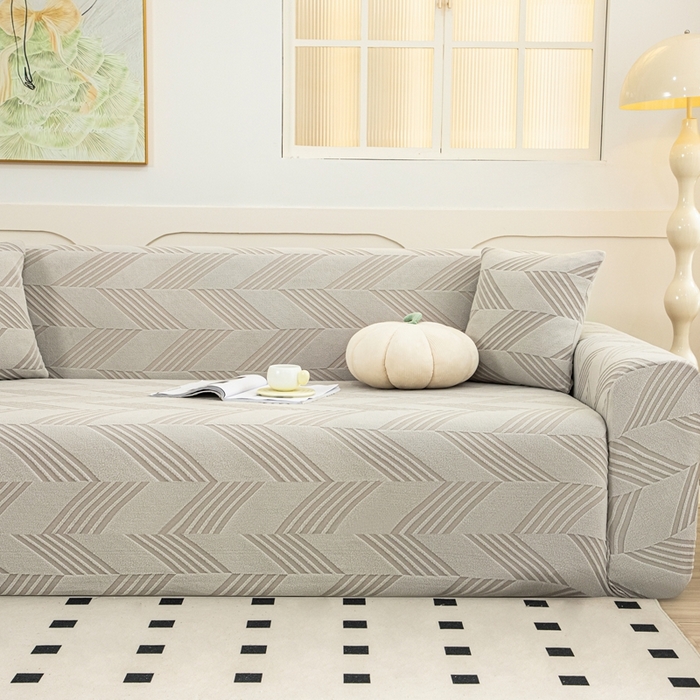 91家纺网 家纺一手货源 找家纺 沐沐 2026新款菱梵沙发套 浅灰