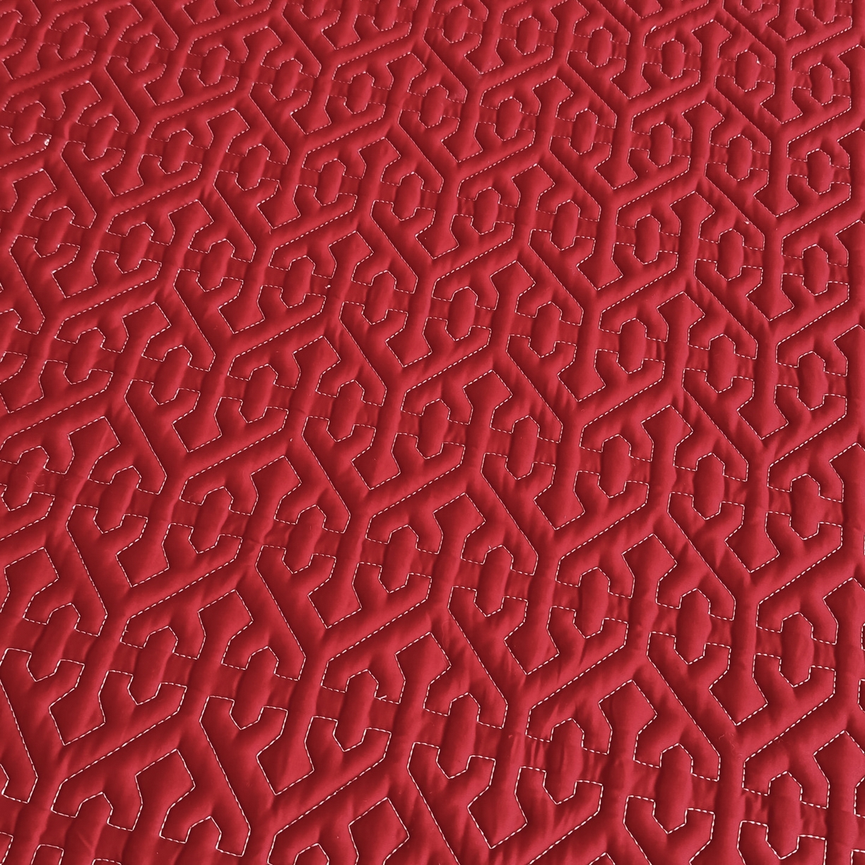 91家纺网 家纺一手货源 找家纺 手艺人家纺 2025新款全棉纯棉绗缝单床裙C01 床裙单件 床裙C01红