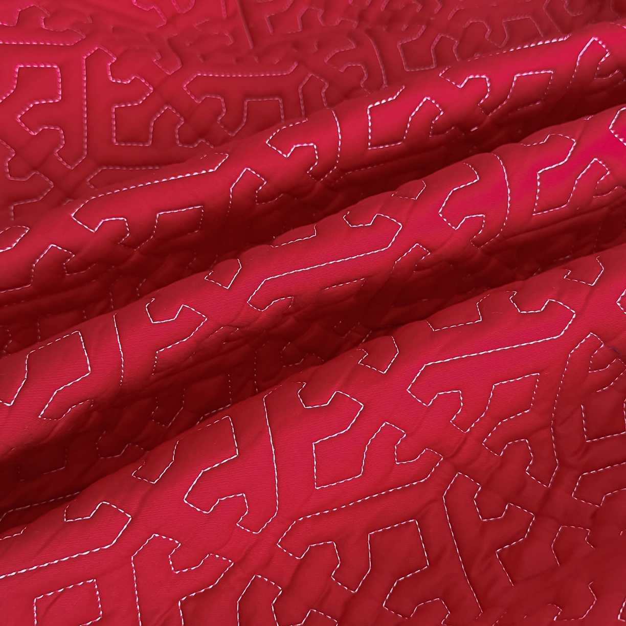 91家纺网 家纺一手货源 找家纺 手艺人家纺 2025新款全棉纯棉绗缝单床裙C01 床裙单件 床裙C01红