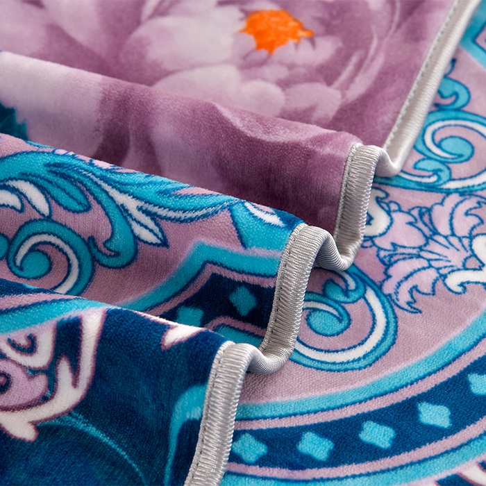 91家纺网 家纺一手货源 找家纺 缘莉娜家纺 2025新款牛奶绒印花学生宿舍三件套上下铺三件套 如花似锦