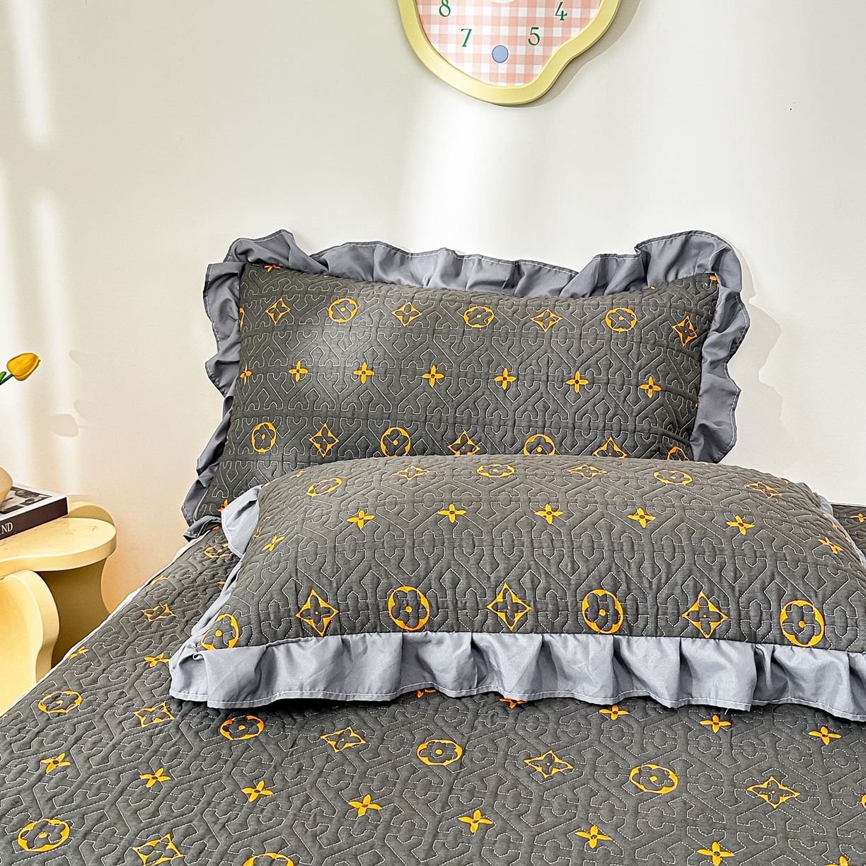 91家纺网 家纺一手货源 找家纺 手艺人家纺 2025新款全棉纯棉绗缝单床裙C02-C15 床裙单件 床裙C10