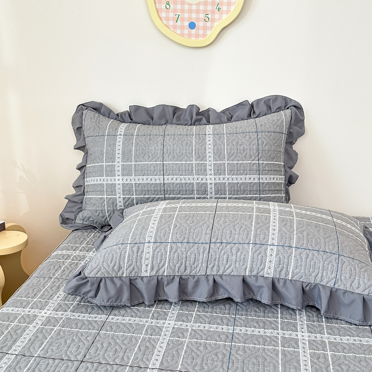 91家纺网 家纺一手货源 找家纺 手艺人家纺 2025新款全棉纯棉绗缝单床裙C02-C15 床裙单件 床裙C13