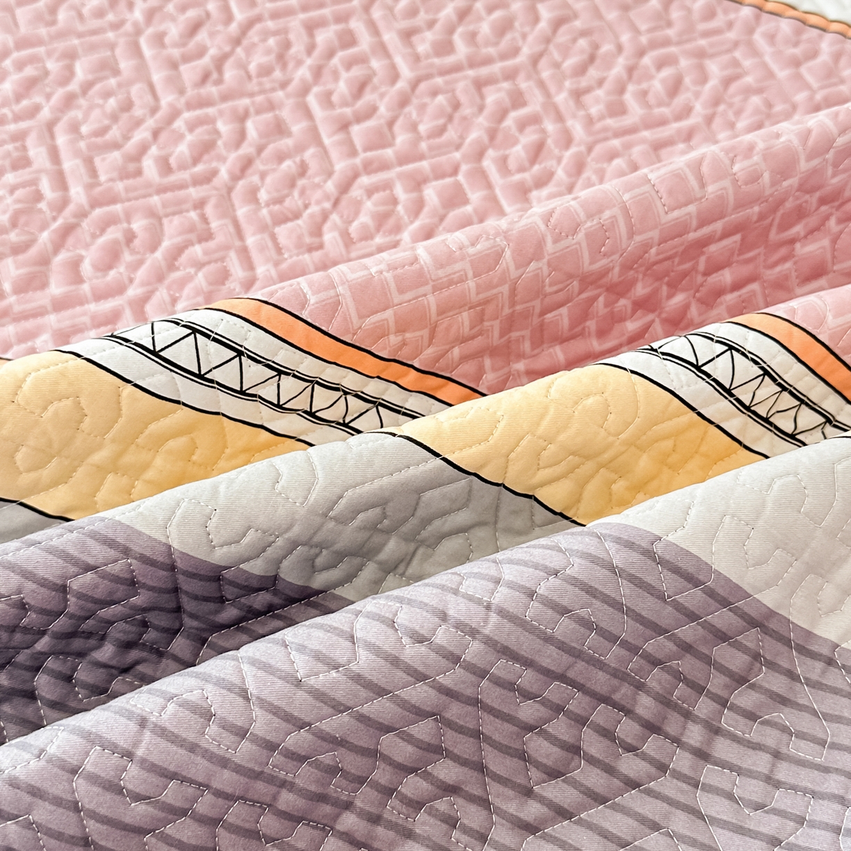 91家纺网 家纺一手货源 找家纺 手艺人家纺 2025新款全棉纯棉绗缝单床裙C02-C15 床裙单件 床裙C15