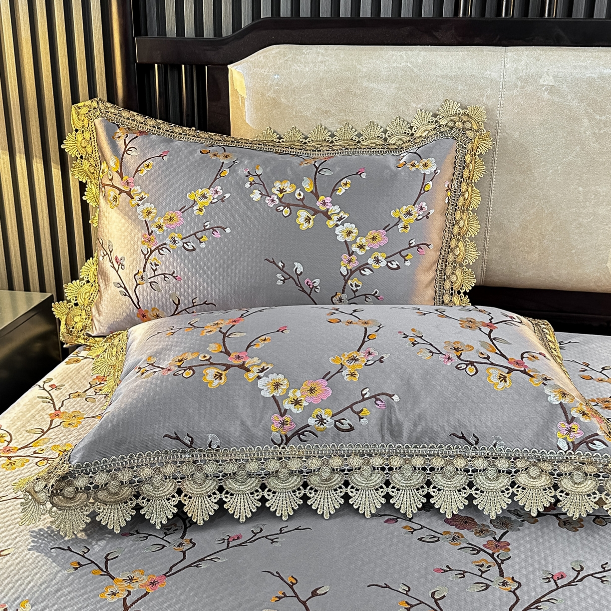 91家纺网 家纺一手货源 找家纺 手艺人家纺 2025新款高精密拉链款G01单床裙 床裙单件 床裙G01灰