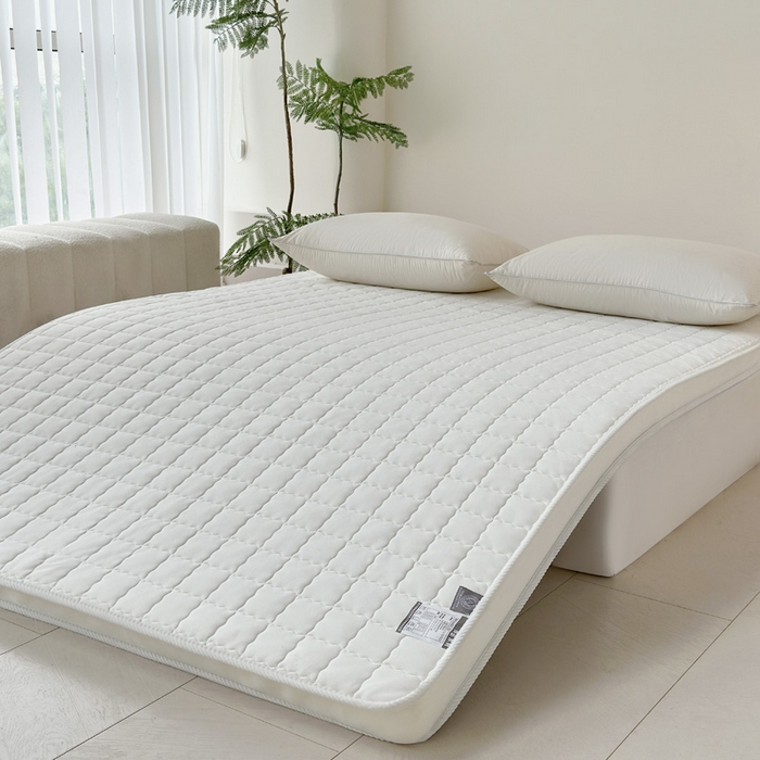 91家纺网 家纺一手货源 找家纺 娇逸家居 2025新款亲肤舒适记忆海绵床垫（可定制特殊尺寸） 方格白