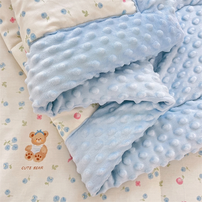 91家纺网 家纺一手货源 找家纺 天瑜家纺 2025新款A类全棉纯棉豆豆绒AB面设计被芯被子被芯 童心