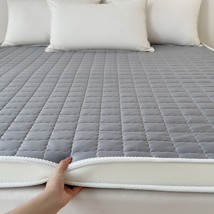 91家纺网 家纺一手货源 找家纺 娇逸家居 2025新款亲肤舒适记忆海绵床垫（可定制特殊尺寸） 方格灰