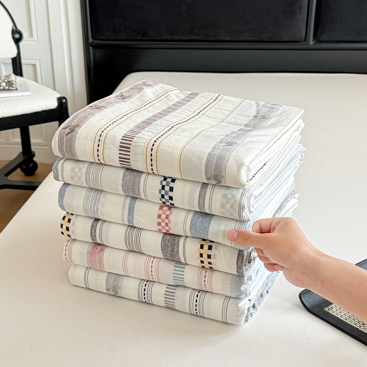 （总）眠博士 2055新款全棉纯棉提花股线枕套单品枕套单件单枕套