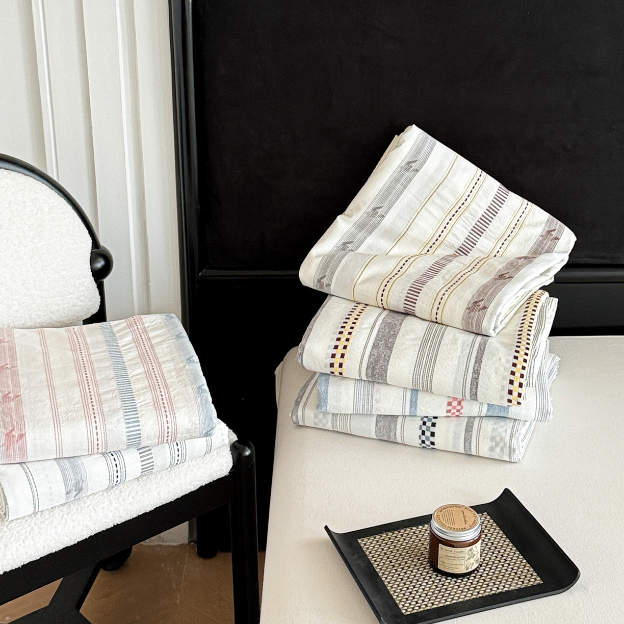 91家纺网 家纺一手货源 找家纺 （总）眠博士 2055新款全棉纯棉提花股线枕套单品枕套单件单枕套