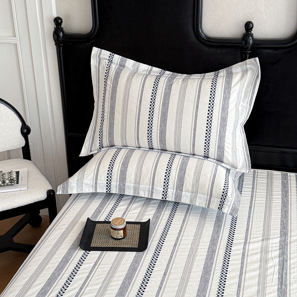 91家纺网 家纺一手货源 找家纺 （总）眠博士 2055新款全棉纯棉提花股线枕套单品枕套单件单枕套