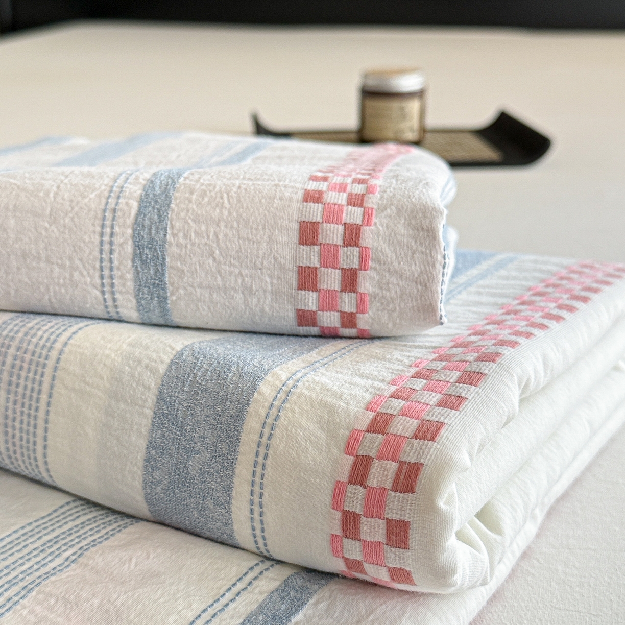 91家纺网 家纺一手货源 找家纺 眠博士 2055新款40s全棉纯棉提花股线枕套单品枕套单件单枕套 提花股线枕套-未来粉