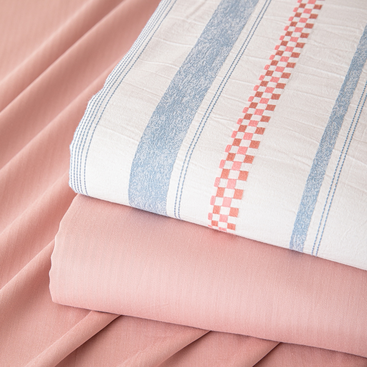 91家纺网 家纺一手货源 找家纺 眠博士 2055新款40s全棉纯棉提花股线枕套单品枕套单件单枕套 提花股线枕套-未来粉