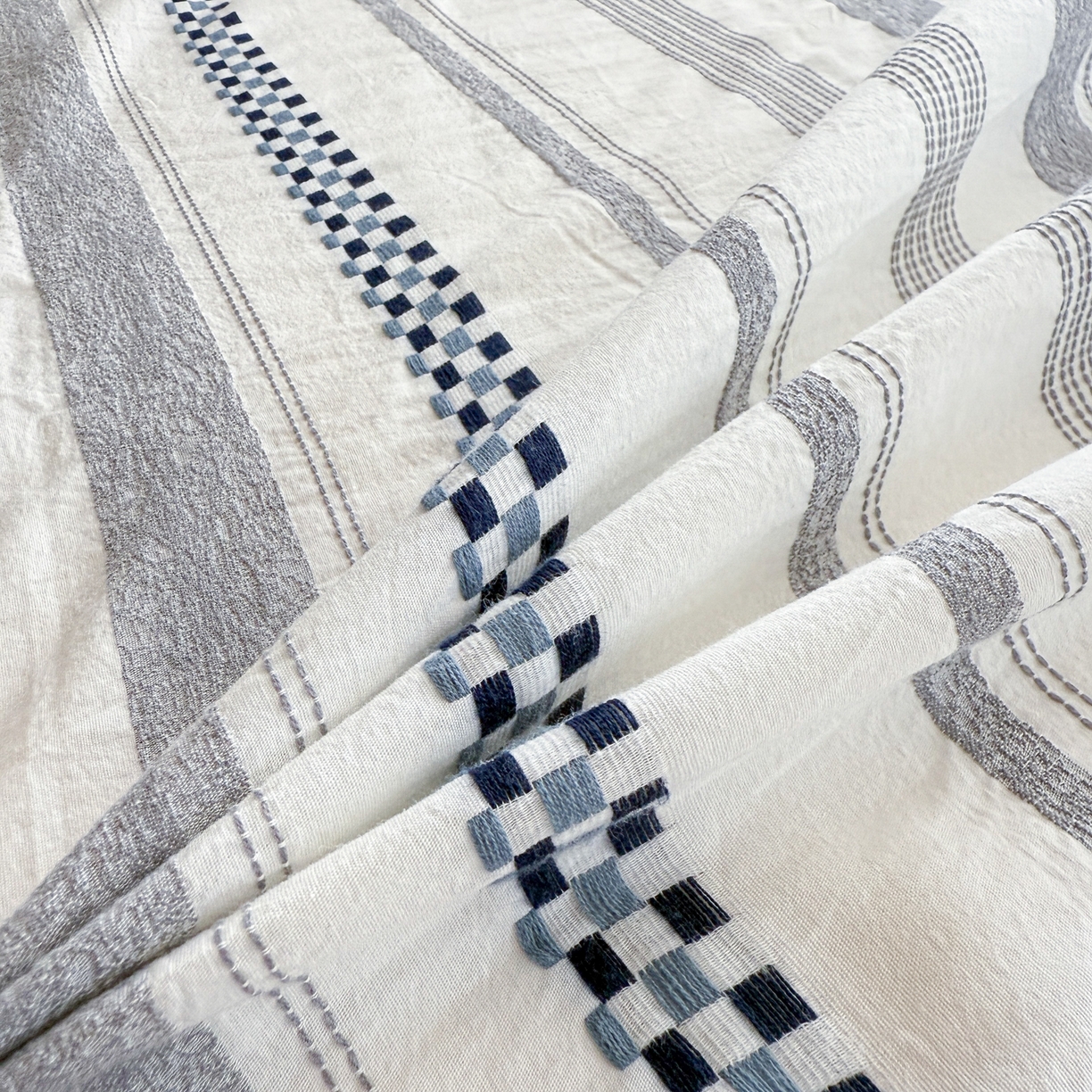 91家纺网 家纺一手货源 找家纺 眠博士 2055新款40s全棉纯棉提花股线枕套单品枕套单件单枕套 提花股线枕套-未来蓝