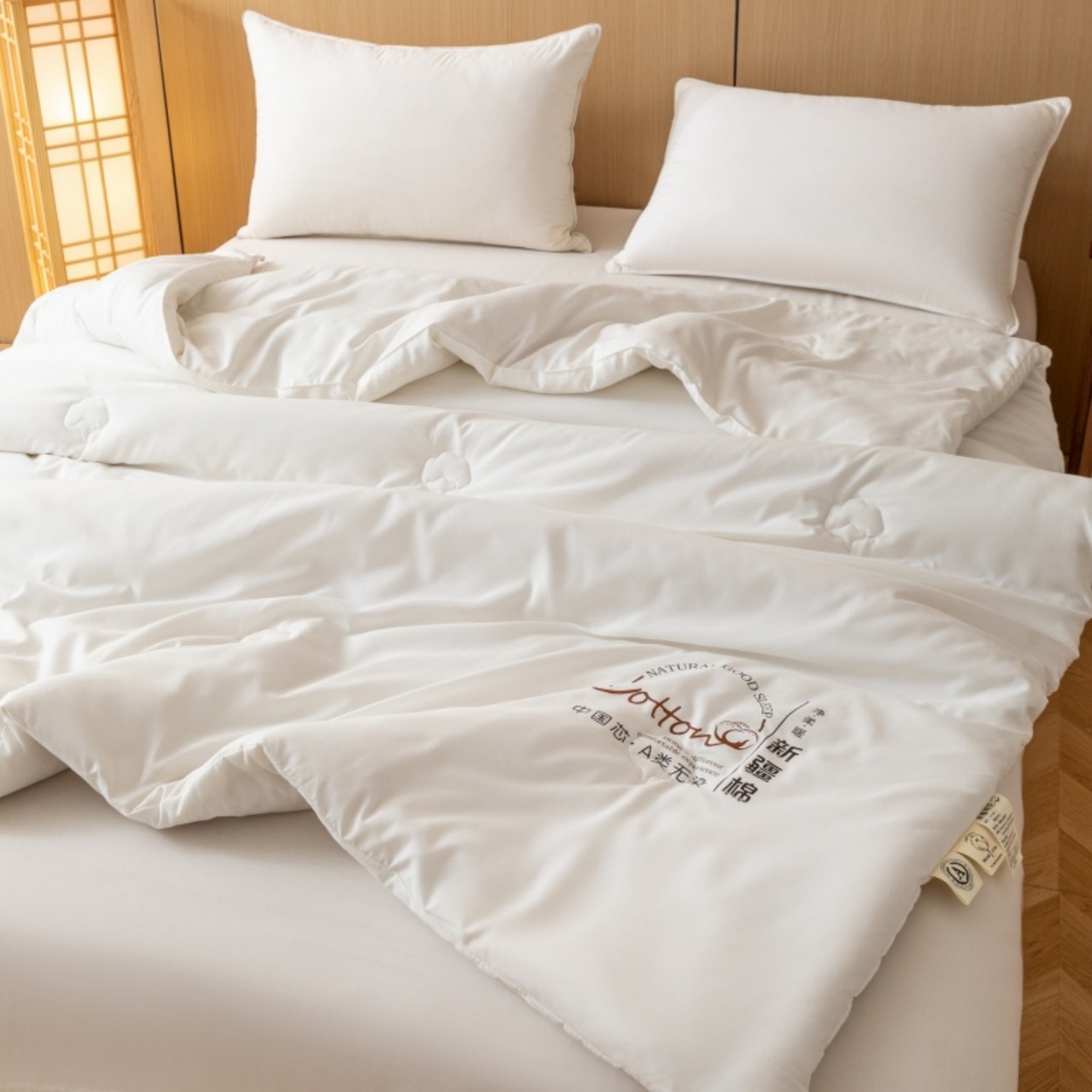 91家纺网 家纺一手货源 找家纺 好宜家纺 2025新款水洗棉新疆棉花被芯被子冬被春秋被夏被学生宿舍四季通用 月光白色