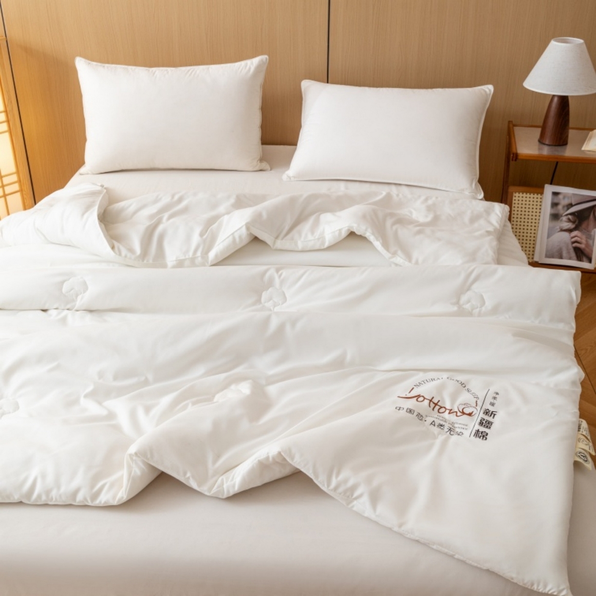 91家纺网 家纺一手货源 找家纺 好宜家纺 2025新款水洗棉新疆棉花被芯被子冬被春秋被夏被学生宿舍四季通用 月光白色