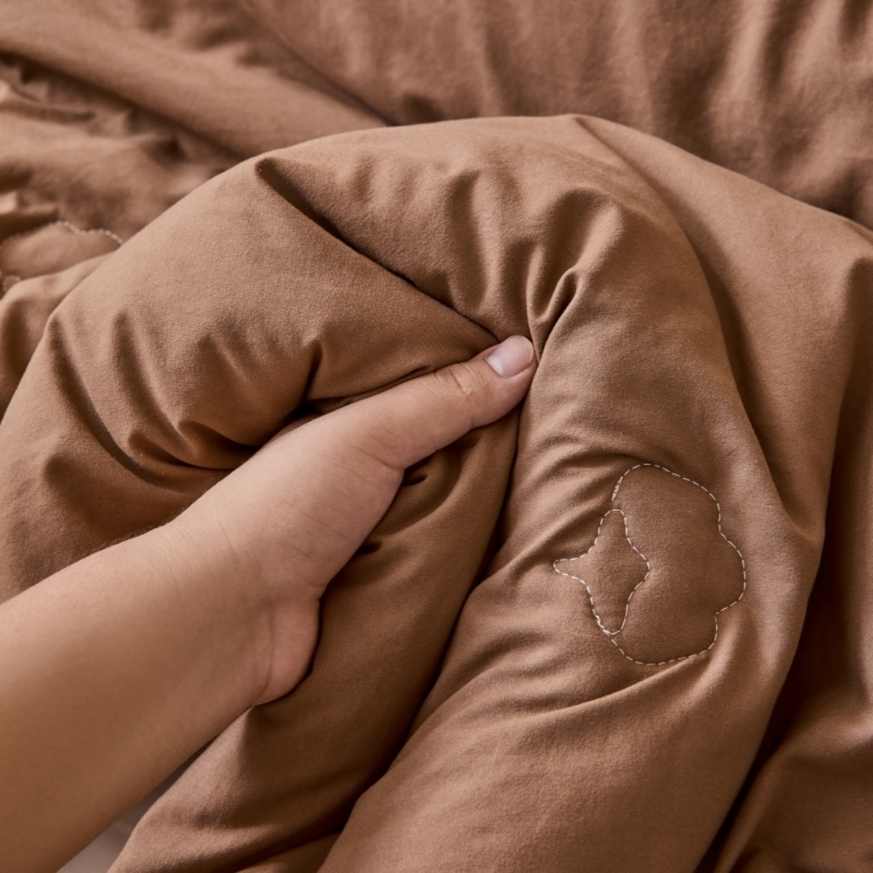 91家纺网 家纺一手货源 找家纺 好宜家纺 2025新款水洗棉新疆棉花被芯被子冬被春秋被夏被学生宿舍四季通用 高雅咖色