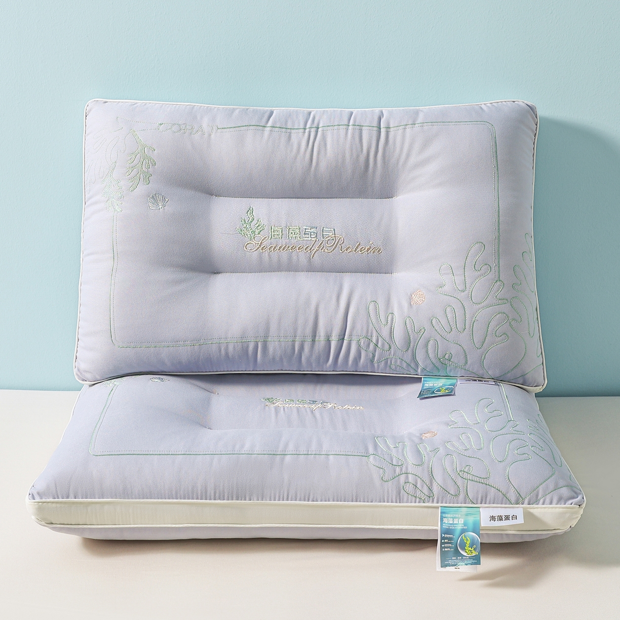 91家纺网 家纺一手货源 找家纺 （总）木子晗 2025新款刺绣款超柔软枕头枕芯家用单个成人护颈椎助深度睡眠枕芯