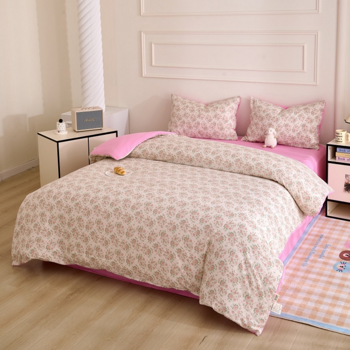 91家纺网 家纺一手货源 找家纺 好宜家纺 2025新款可拆洗新疆棉花被冬被春秋被夏凉被家用学生宿舍被子空调被芯四季通用 【批发团购价更优】【免费打包代发】【量大免费送货上门】 巴黎恋人-樱花粉