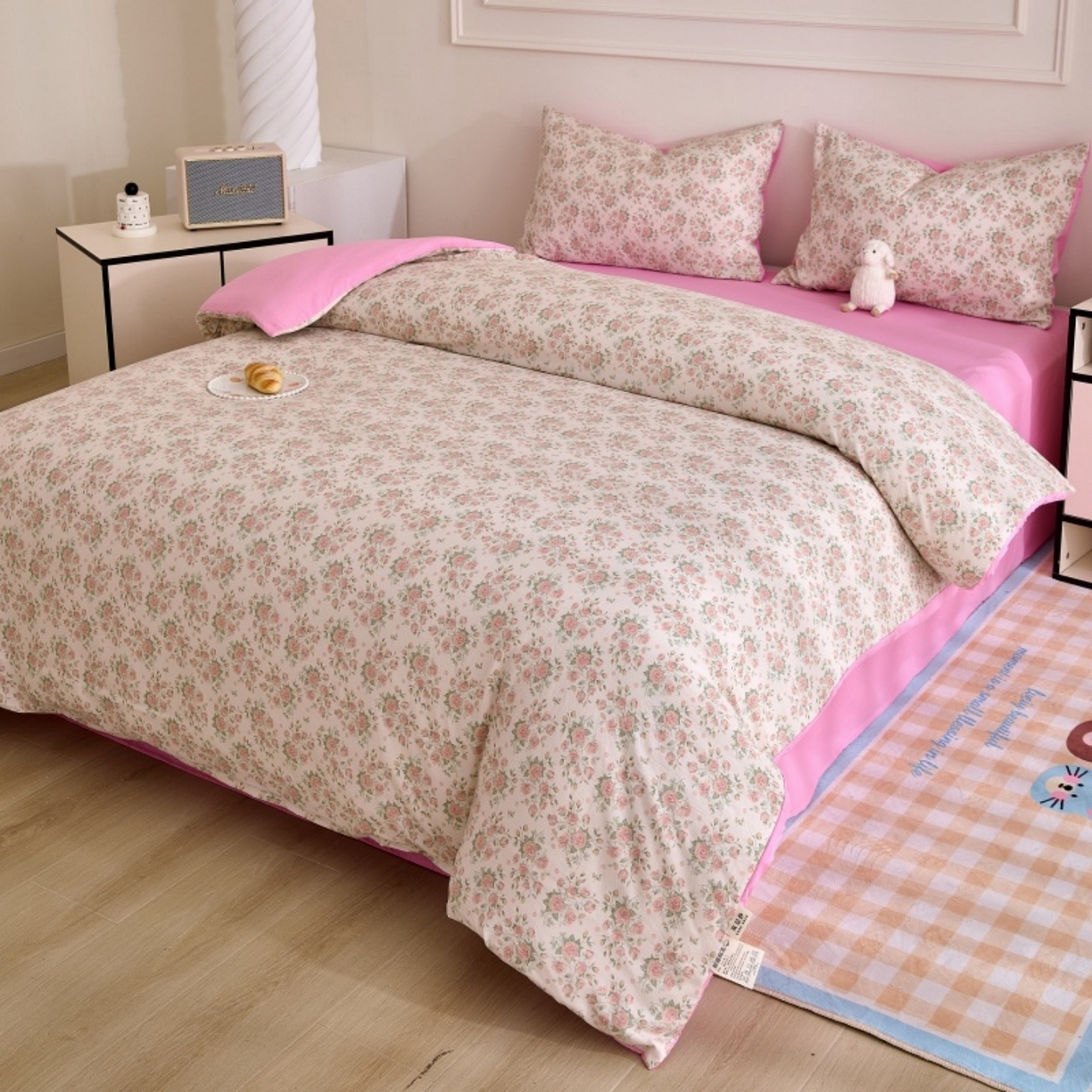 91家纺网 家纺一手货源 找家纺 好宜家纺 2025新款可拆洗新疆棉花被冬被春秋被夏凉被家用学生宿舍被子空调被芯四季通用 【批发团购价更优】【免费打包代发】【量大免费送货上门】 巴黎恋人-樱花粉