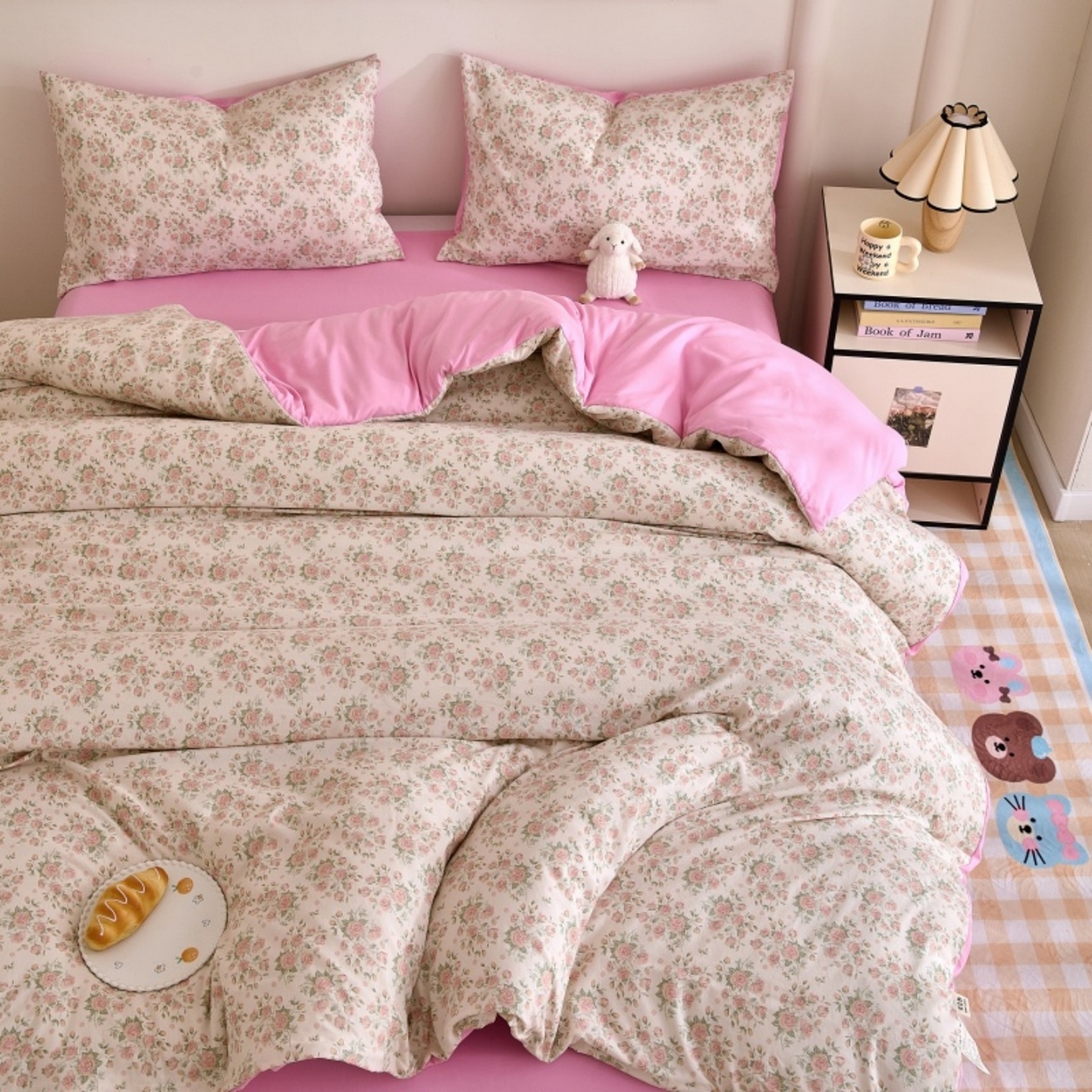 91家纺网 家纺一手货源 找家纺 好宜家纺 2025新款可拆洗新疆棉花被冬被春秋被夏凉被家用学生宿舍被子空调被芯四季通用 【批发团购价更优】【免费打包代发】【量大免费送货上门】 巴黎恋人-樱花粉