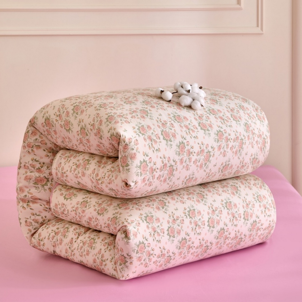 91家纺网 家纺一手货源 找家纺 好宜家纺 2025新款可拆洗新疆棉花被冬被春秋被夏凉被家用学生宿舍被子空调被芯四季通用 【批发团购价更优】【免费打包代发】【量大免费送货上门】 巴黎恋人-樱花粉