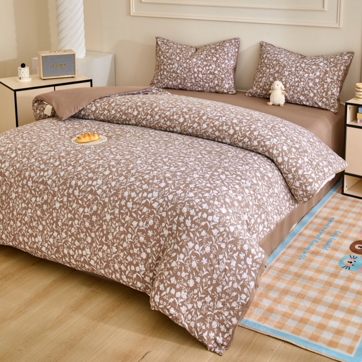 91家纺网 家纺一手货源 找家纺 好宜家纺 2025新款可拆洗新疆棉花被冬被春秋被夏凉被家用学生宿舍被子空调被芯四季通用 【批发团购价更优】【免费打包代发】【量大免费送货上门】 黛米-香槟咖