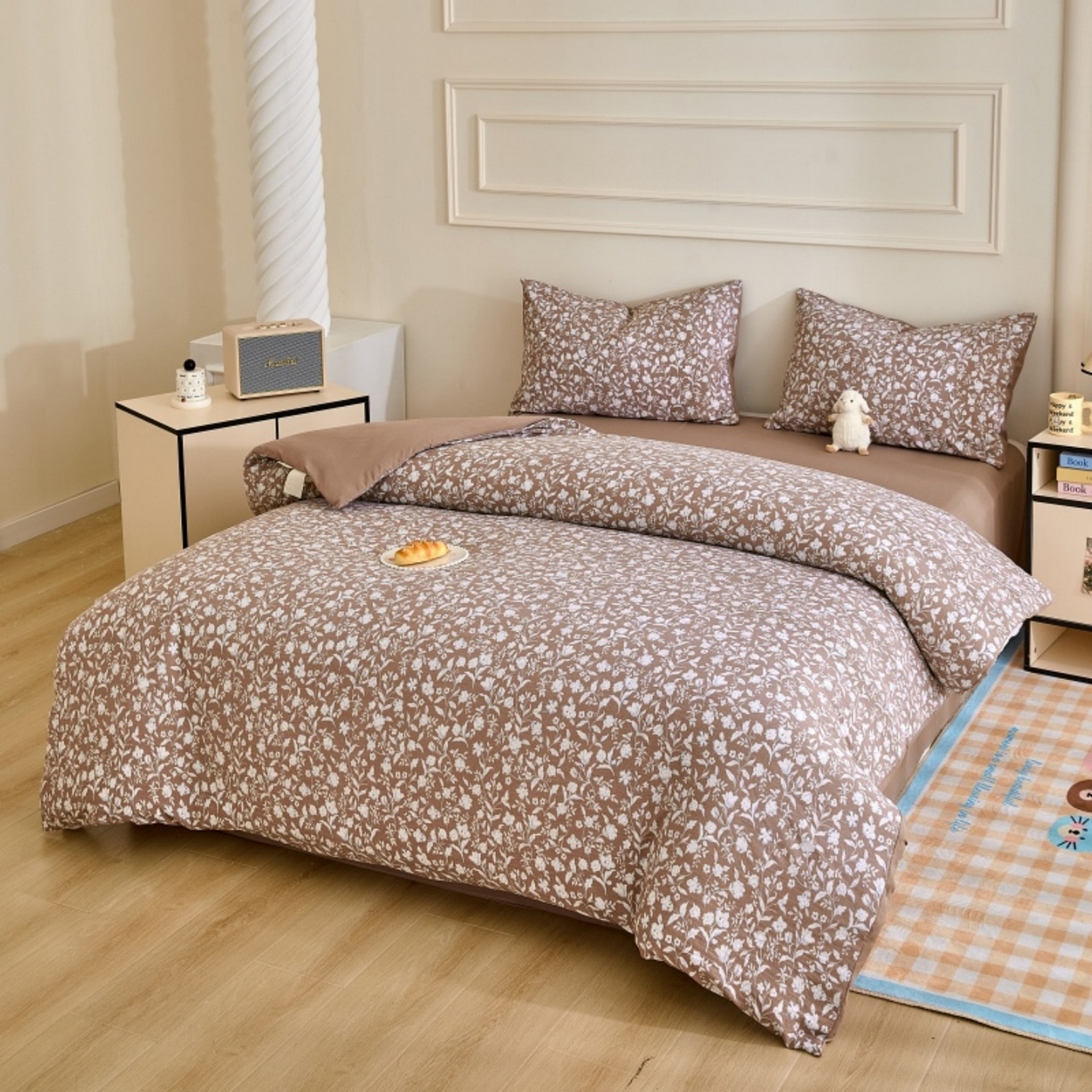 91家纺网 家纺一手货源 找家纺 好宜家纺 2025新款可拆洗新疆棉花被冬被春秋被夏凉被家用学生宿舍被子空调被芯四季通用 【批发团购价更优】【免费打包代发】【量大免费送货上门】 黛米-香槟咖