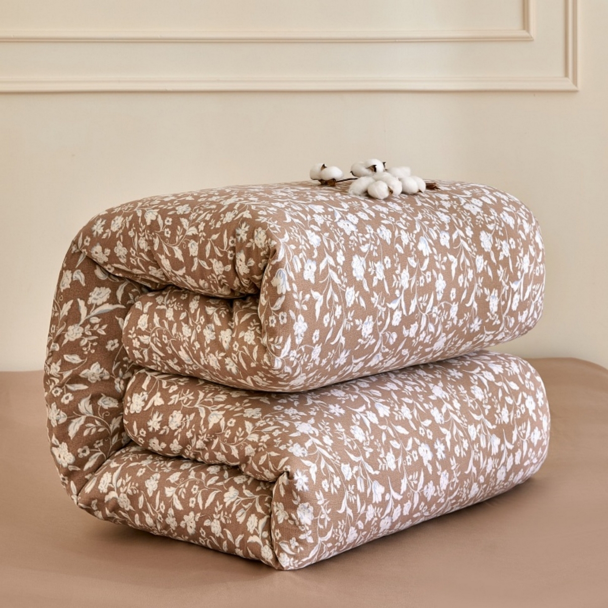 91家纺网 家纺一手货源 找家纺 好宜家纺 2025新款可拆洗新疆棉花被冬被春秋被夏凉被家用学生宿舍被子空调被芯四季通用 【批发团购价更优】【免费打包代发】【量大免费送货上门】 黛米-香槟咖