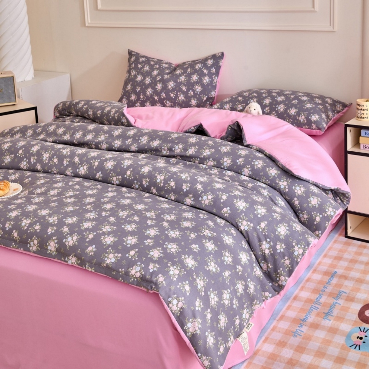 91家纺网 家纺一手货源 找家纺 好宜家纺 2025新款可拆洗新疆棉花被冬被春秋被夏凉被家用学生宿舍被子空调被芯四季通用 【批发团购价更优】【免费打包代发】【量大免费送货上门】 莱禧-桂粉