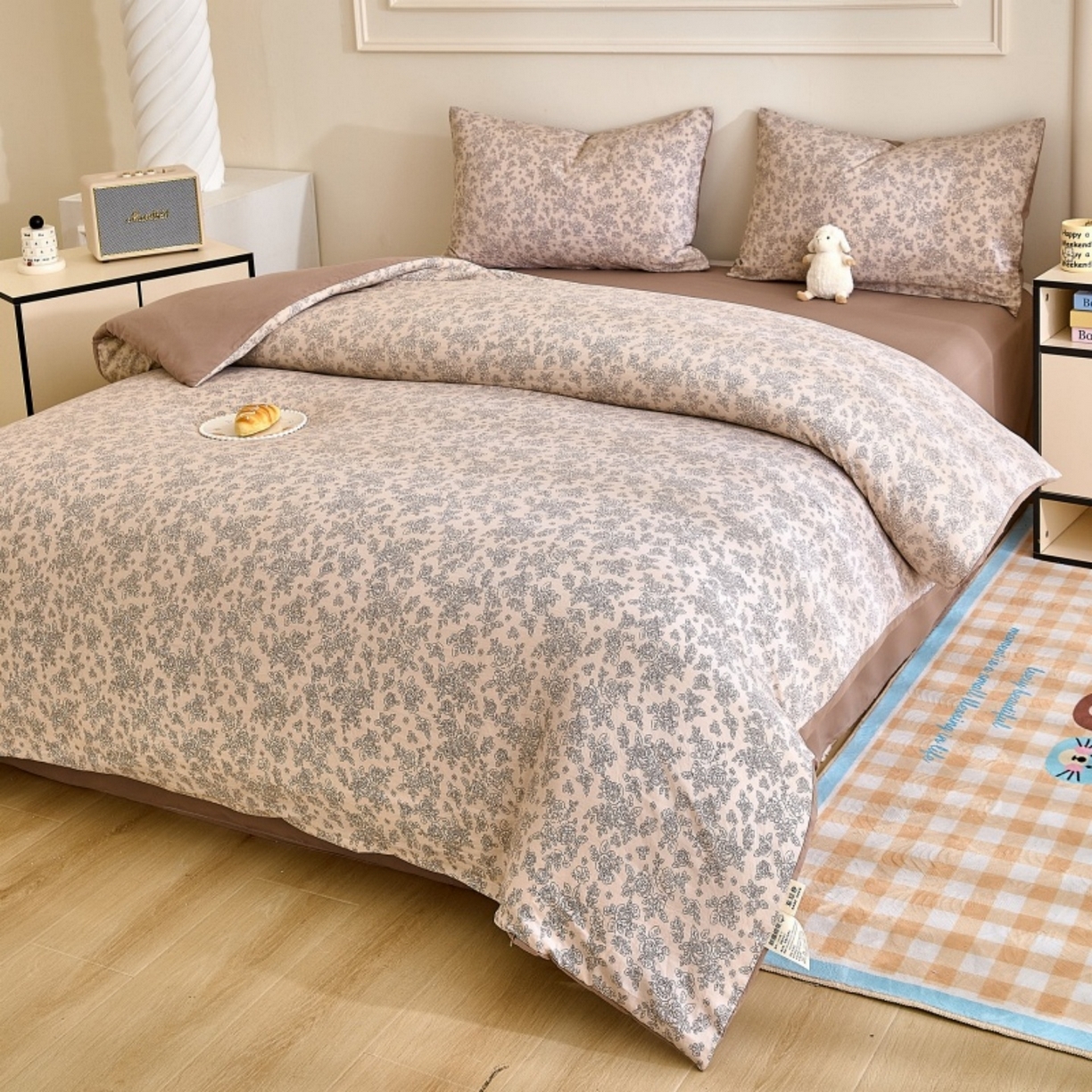 91家纺网 家纺一手货源 找家纺 好宜家纺 2025新款可拆洗新疆棉花被冬被春秋被夏凉被家用学生宿舍被子空调被芯四季通用 【批发团购价更优】【免费打包代发】【量大免费送货上门】 莱颜-轻咖色