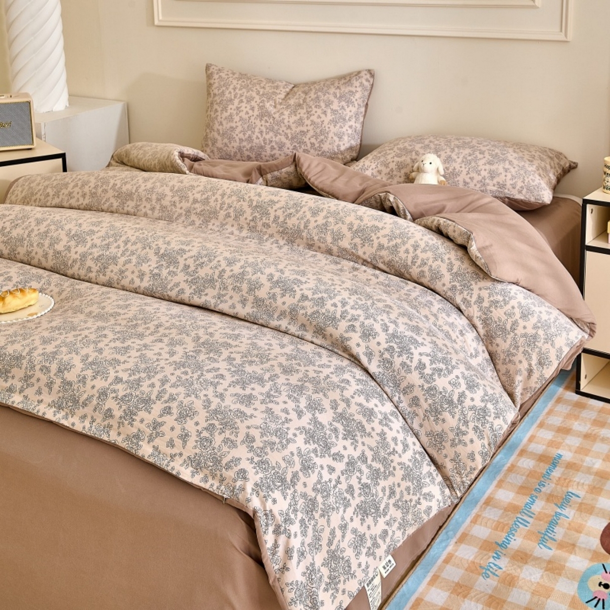 91家纺网 家纺一手货源 找家纺 好宜家纺 2025新款可拆洗新疆棉花被冬被春秋被夏凉被家用学生宿舍被子空调被芯四季通用 【批发团购价更优】【免费打包代发】【量大免费送货上门】 莱颜-轻咖色